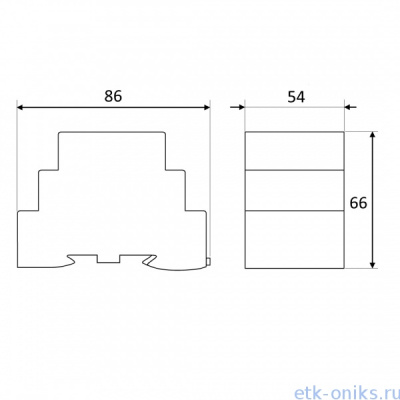 Фото ST-40-40/24 контактор 4NO, 6,4Вт, 3 модуля ЭТК Оникс